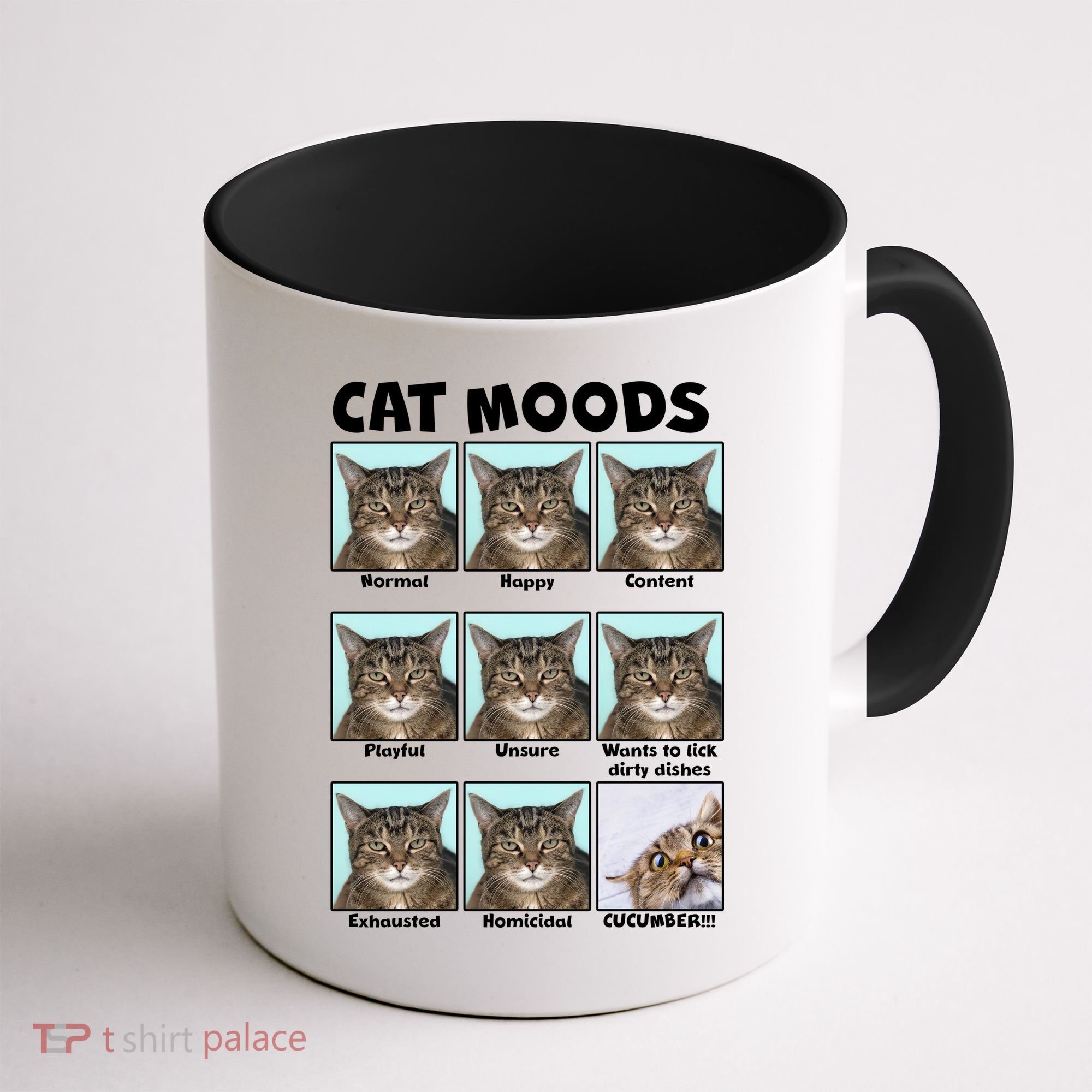 Cat Moods Funny Meme Coffee Mug