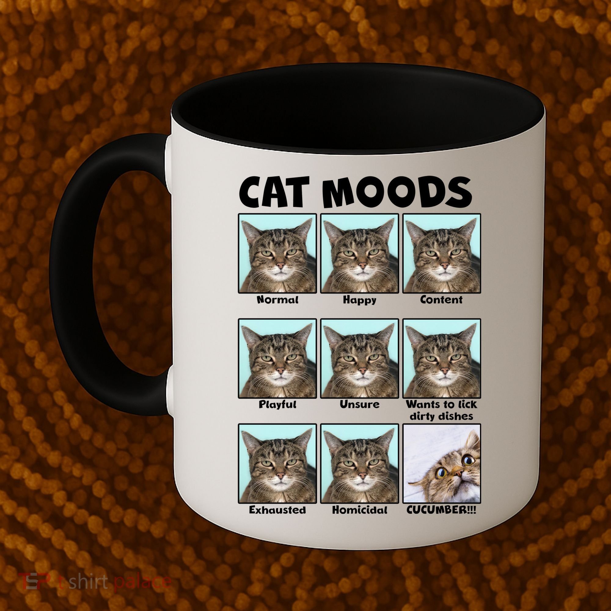 Cat Moods Funny Meme Coffee Mug