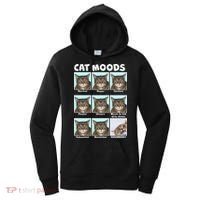 Cat Moods Funny Meme Women's Hoodie thumb 0