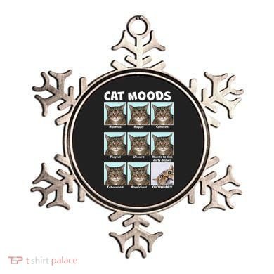 Cat Moods Funny Meme Ornament