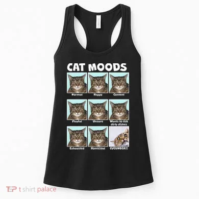 Cat Moods Funny Meme Women's Tank Top