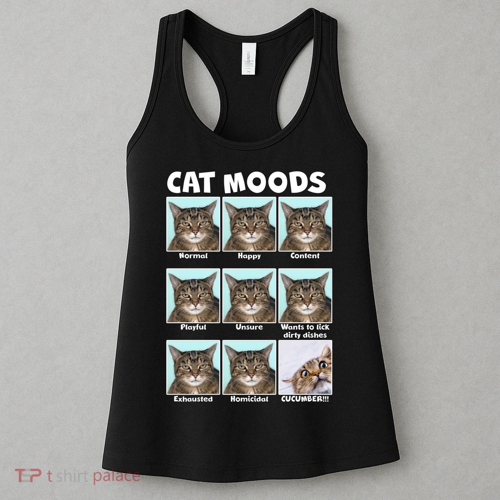 Cat Moods Funny Meme Women's Tank Top