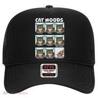 Cat Moods Funny Meme Hat thumb 0