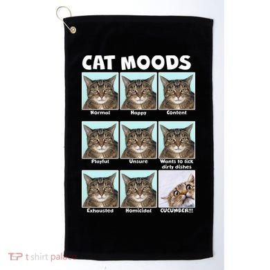 Cat Moods Funny Meme Golf Towel