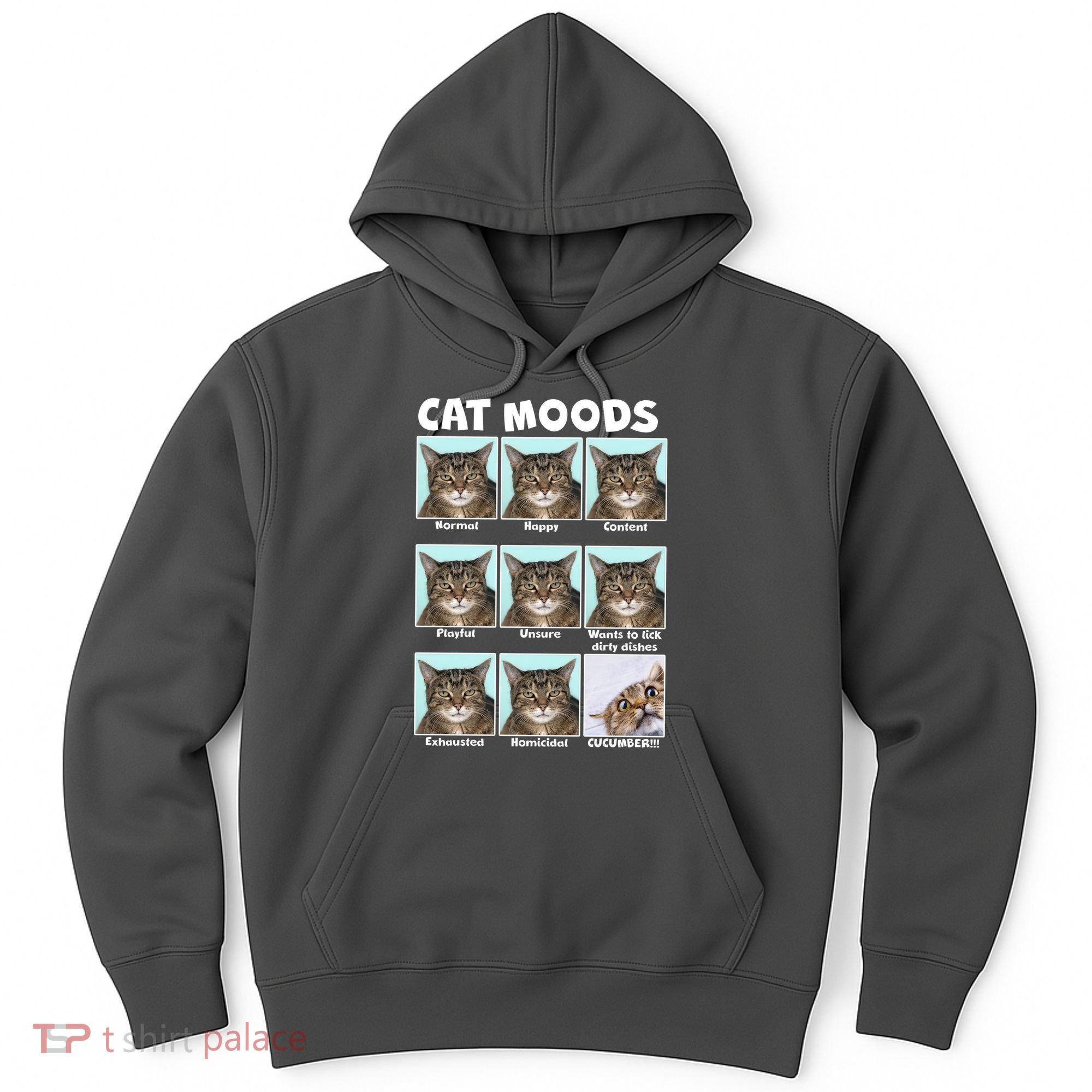 Cat Moods Funny Meme Hoodie