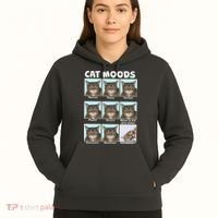 Cat Moods Funny Meme Hoodie thumb 5