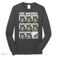 Cat Moods Funny Meme Long Sleeve Shirt thumb 0