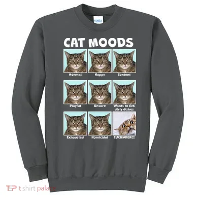 Cat Moods Funny Meme Sweatshirt