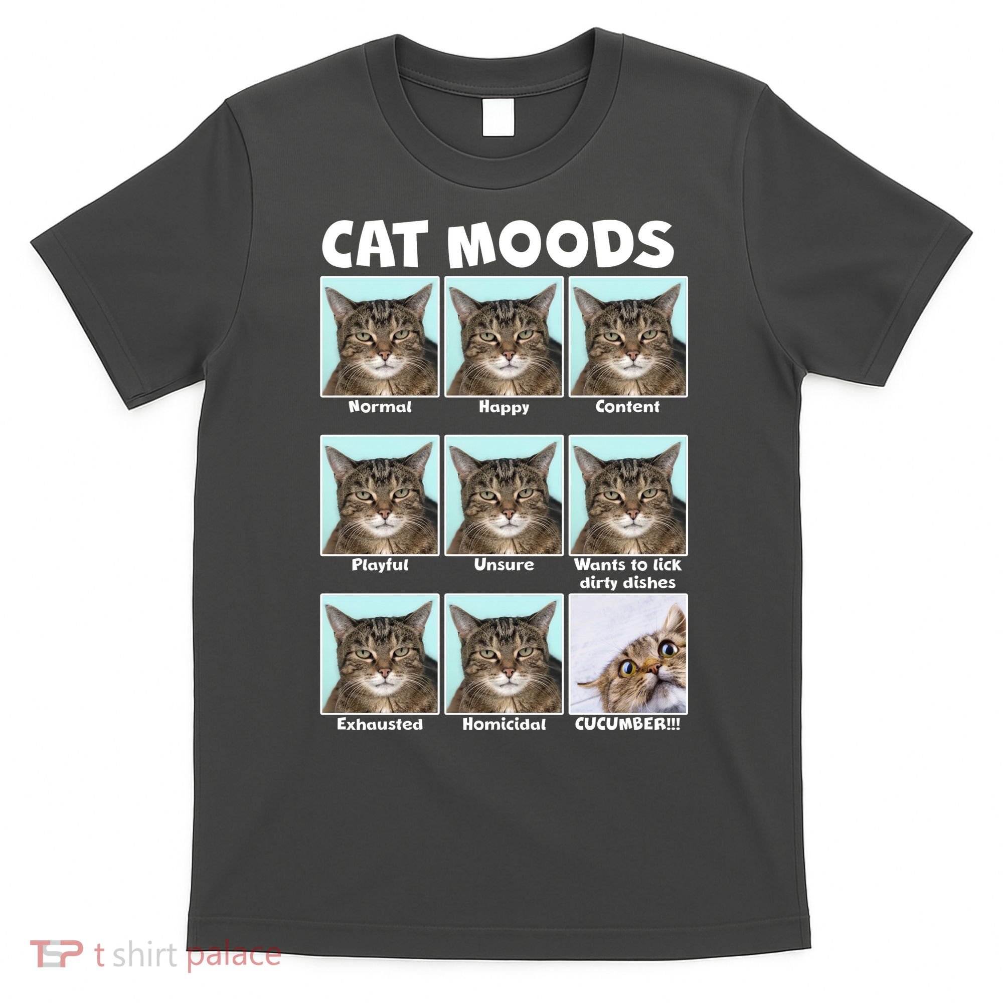 Cat Moods Funny Meme T-Shirt