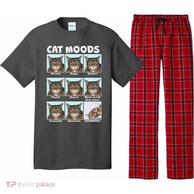 Cat Moods Funny Meme Pajama Set