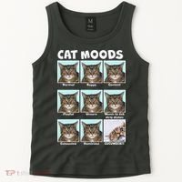 Cat Moods Funny Meme Tank Top thumb 2