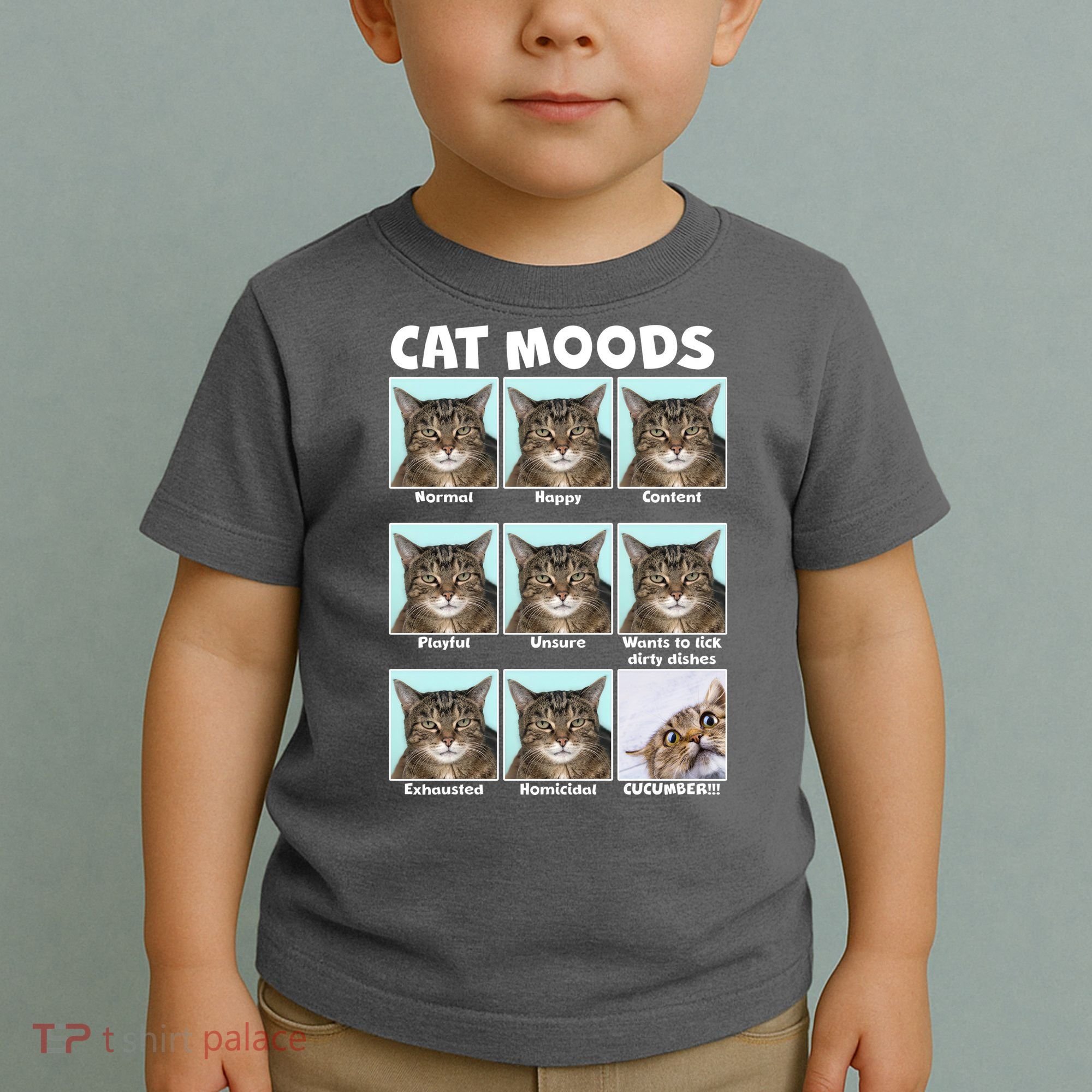 Cat Moods Funny Meme Toddler T-Shirt
