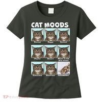 Cat Moods Funny Meme Women's T-Shirt thumb 0