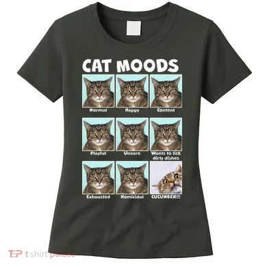 Cat Moods Funny Meme Women's T-Shirt