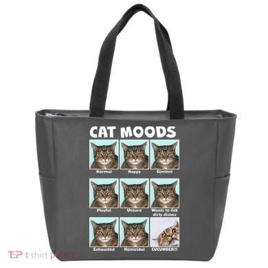 Cat Moods Funny Meme Tote Bag