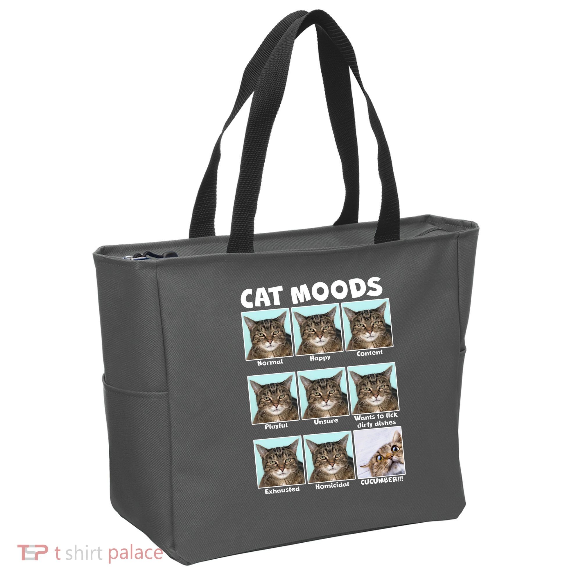 Cat Moods Funny Meme Tote Bag