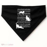 Cat Music Note Sheet USA-Made Doggie Bandana thumb 0