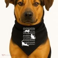 Cat Music Note Sheet USA-Made Doggie Bandana thumb 1