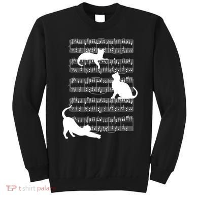 Cat Music Note Sheet Sweatshirt
