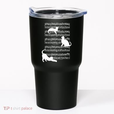 Cat Music Note Sheet Tumbler