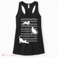 Cat Music Note Sheet Women's Tank Top thumb 0