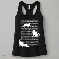 Cat Music Note Sheet Women's Tank Top thumb 3