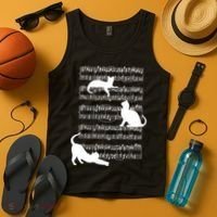 Cat Music Note Sheet Tank Top thumb 4