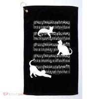 Cat Music Note Sheet Golf Towel thumb 0