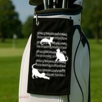 Cat Music Note Sheet Golf Towel thumb 2