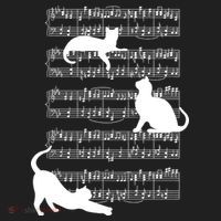 Cat Music Note Sheet Golf Towel thumb 3