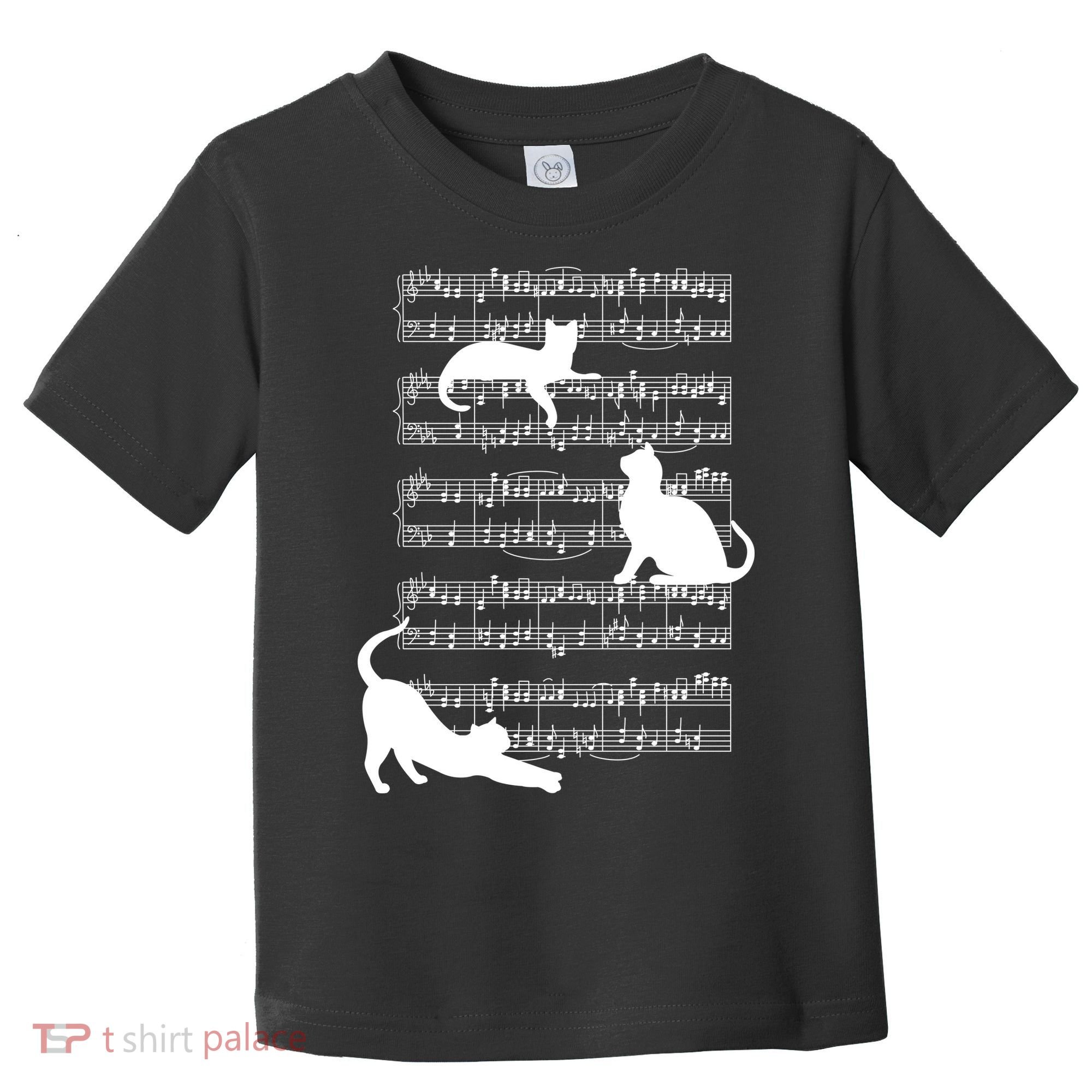 Cat Music Note Sheet Toddler T-Shirt
