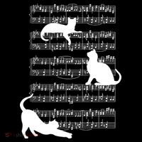 Cat Music Note Sheet Women's T-Shirt thumb 6