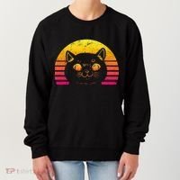 Cat Retro Sunset Women's Sweatshirt thumb 0