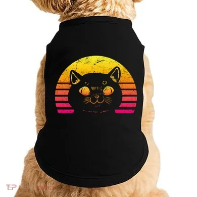 Cat Retro Sunset Doggie Tank