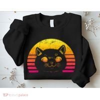 Cat Retro Sunset Sweatshirt thumb 2
