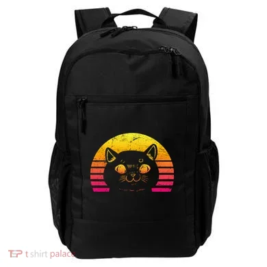 Cat Retro Sunset Backpack
