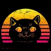 Cat Retro Sunset Mousepad thumb 1