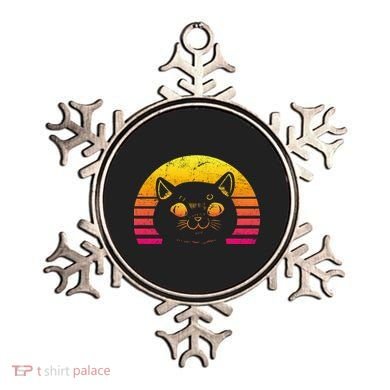 Cat Retro Sunset Ornament