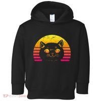 Cat Retro Sunset Toddler Hoodie thumb 0