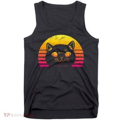 Cat Retro Sunset Tank Top