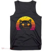 Cat Retro Sunset Tank Top thumb 0
