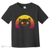 Cat Retro Sunset Toddler T-Shirt thumb 0
