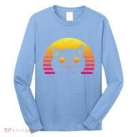 Cat Retro Sunset Long Sleeve Shirt thumb 0