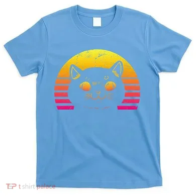 Cat Retro Sunset T-Shirt