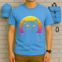 Cat Retro Sunset T-Shirt thumb 5