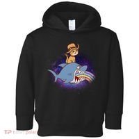 Cat Riding Shark Rainbow Bite Toddler Hoodie thumb 0