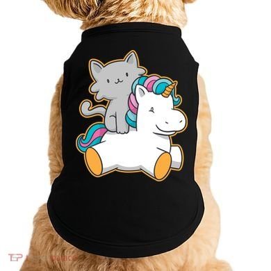 Cat Riding Unicorn Doggie Tank