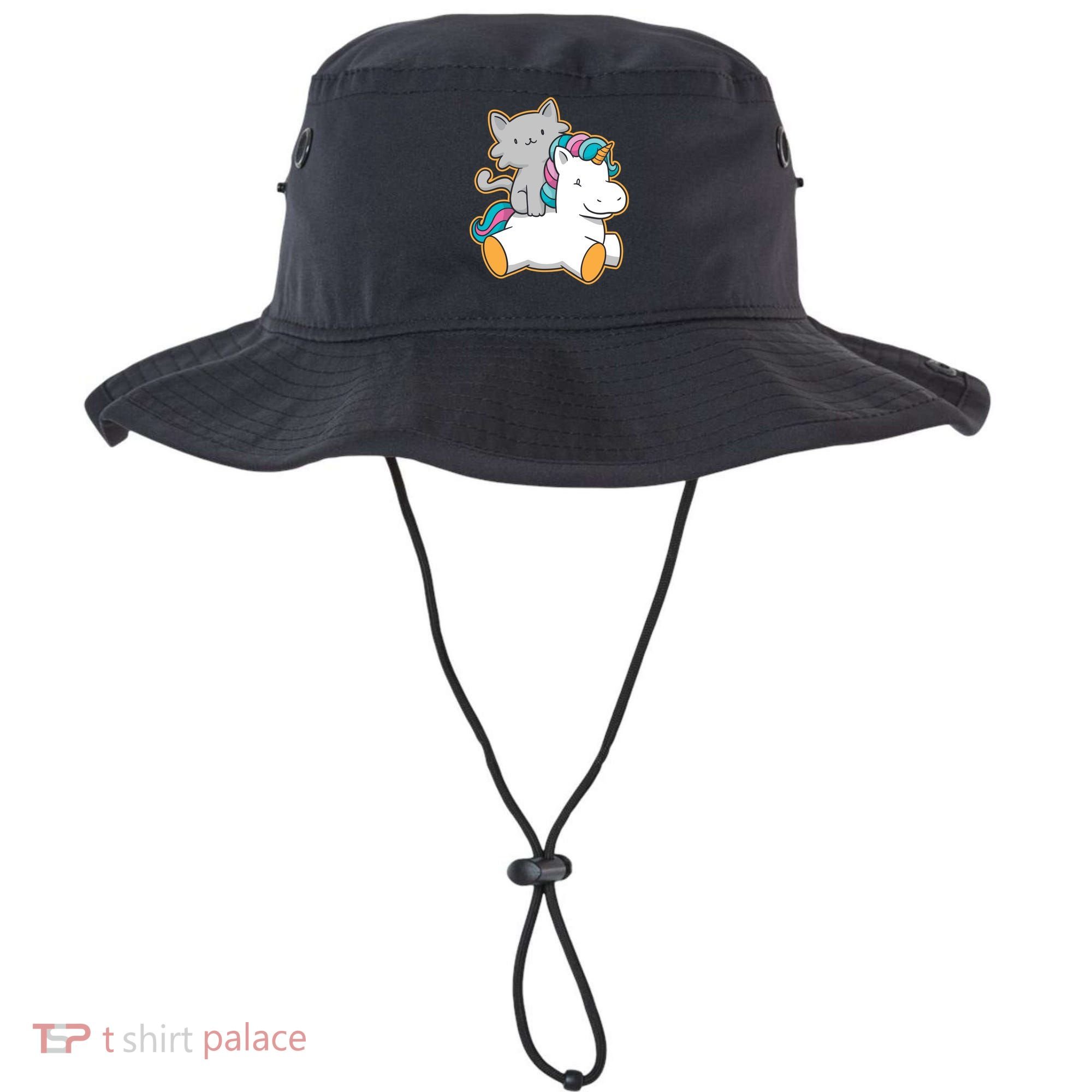 Cat Riding Unicorn Bucket Hat