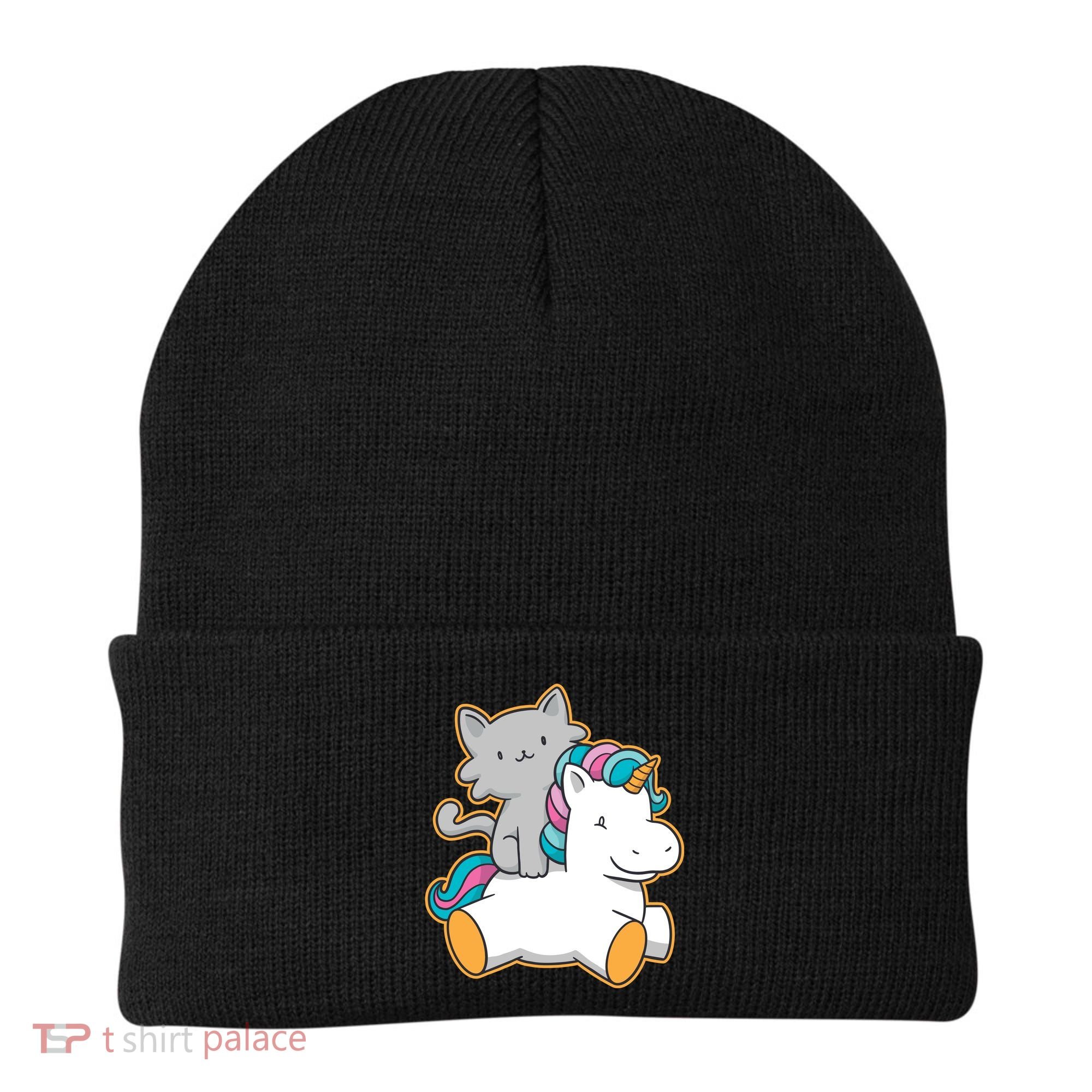 Cat Riding Unicorn Beanie