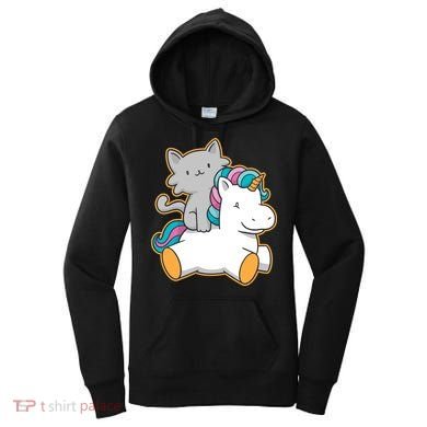 Cat Riding Unicorn Women's Hoodie